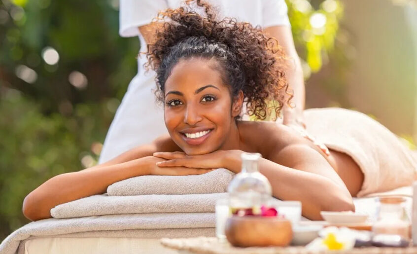 woman getting massage for relief anxiety